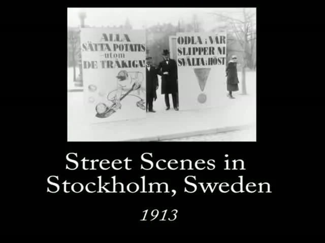 Stockholm utcái 1913-ban (video)